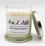 Black Violet & Saffron Scented Soy Candle